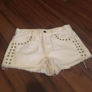 Forever 21 high waisted white shorts